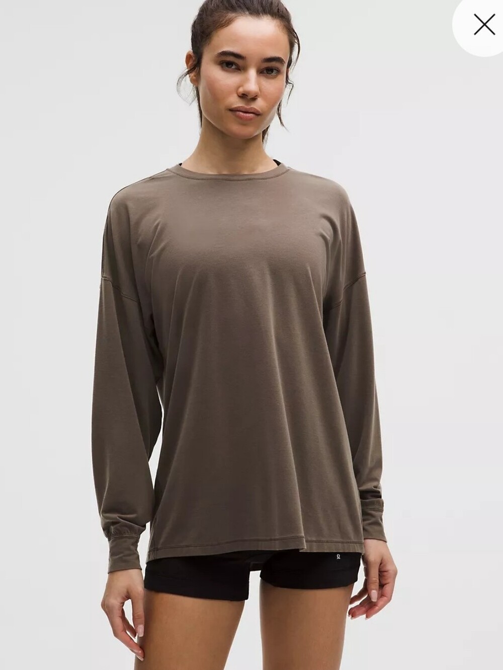 NWR! Lululemon athletica Relaxed Long-Sleeve Crewneck in Dilute Wash Elmwood